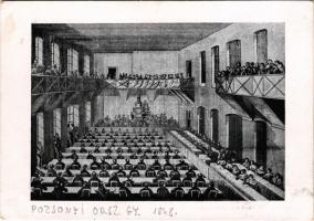 Pozsony, Pressburg, Bratislava; Országgyűlés 1848-ban. Magyar Nemzeti Múzeum Országos Széchenyi Köny...