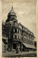 1932 Kaposvár, Turul szálloda, Kisgazda és kisiparos takarékpénztár r-.t., hirdetőoszlop, Fenyvesi B...