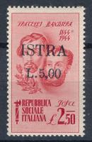 Jugoszlávia - Istria helyi kiadás 1945 Mi XII (Mi EUR ** 250.-) garancia nélkül / no guarantee