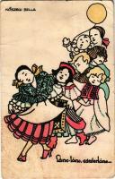 1925 Lánc-lánc, eszterlánc... A Magyar Művészeti Vállalat kiadása, Pallas nyomda / Hungarian art pos...