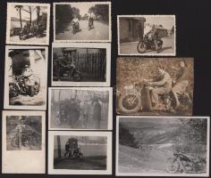 ca 1930 10 db régi motoros fotó