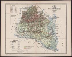 ca 1920 Vármegye térképek 24x30 cm Tolna, Baranya, Vas, Zata