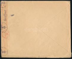 Horvátország 1942 Cenzúrázott levél Mi 55 bérmentesítéssel