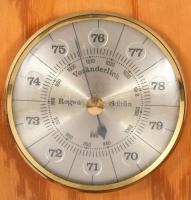Német háromrészes barometer, 39x18 cm