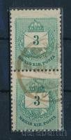 1881 3kr pár extra méret, durva elfogazás (ex Visnya)