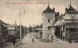 Újtátrafüred with the shop of Todor Kertész (EK)