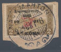 Nyugat-Magyarország (II.) 1921 Arató 2K RRR! (MBA 19) Bodor vizsgálójellel