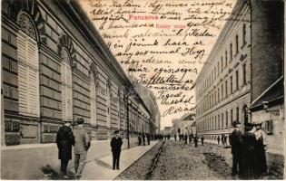 1905 Pancsova, Pancevo; Ráday utca / street view (fl)