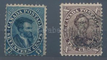 Kanada 1859 Mi 13, 15 (min. Mi EUR 165.-) R!