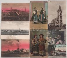42 db RÉGI megíratlan Eger környéki település képeslap / 42 pre-1945 unused Hungarian town postcards...