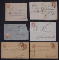 Ausztria küldemény tétel 1860-1930 dobozban