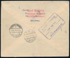 Szovjetunió 1931 Légi levél az újra megnyílt Leningrád - Berlin útvonalon Kolumbiába, SCADTA bérment...