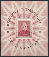 1934 LEHE blokk (50.000) (tintafolt a gumin / ink on gum)