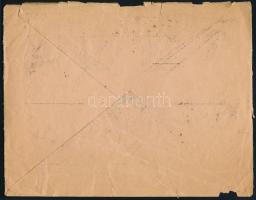 1924 Banklevél New Yorkba 13 db W.B.V. céglyukasztásos bélyeggel bérmentesítve