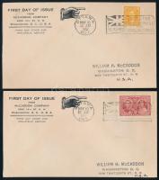 1937 3 db forgalmi + Koronázás bélyeg FDC-ken