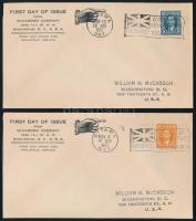 1937 3 db forgalmi + Koronázás bélyeg FDC-ken