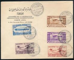 Egyiptom 1932 Nemzetközi repülésügyi kongresszus sor FDC Marienbadba