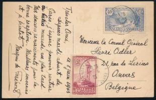 1935 Képeslap Antwerpenbe