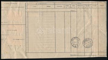 1949 Szállítójegyzék 3 csomaghoz 12Ft bérmentesítéssel