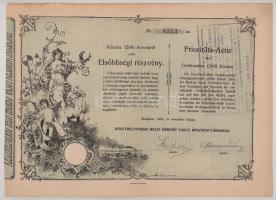 1904. Budapest "Keszthelyvidéki Helyiérdekű Vasút Részvénytársaság" elsőbbségi részvénye 2...