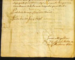 1746 Ex offo levél Buda főbírájának (consul iudex) saját kezű aláírásával és Buda visaszpecséjével /...