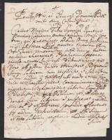 1796 Ex offo levél Ujváry György szerencsi plébános saját kezű aláírásával és visaszpecséjével / Ex ...