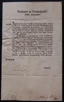 1806 Helytartótanácsi levél József nádor és gróf Almásy Antal saját kezű aláírásával / Ex offo lette...