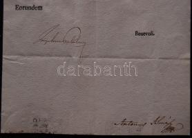 1806 Helytartótanácsi levél József nádor és gróf Almásy Antal saját kezű aláírásával / Ex offo lette...