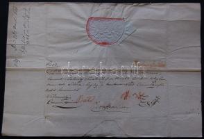 1804 Helytartótanácsi levél József nádor és Darvas Ferenc költő, tanácsos, Pest megyei követ saját kezű aláírásával / Ex offo letter of the Governing Council with autograph signature of Joseph Palladin and Franciscus Darvas poet, politican