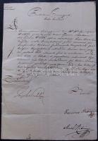 1804 Helytartótanácsi levél József nádor és Darvas Ferenc költő, tanácsos, Pest megyei követ saját k...