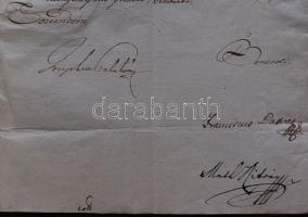 1804 Helytartótanácsi levél József nádor és Darvas Ferenc költő, tanácsos, Pest megyei követ saját k...
