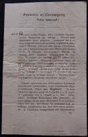 1816 Helytartótanácsi levél József nádor, gróf Latinovits János és Petrovics Jakab helytartótanácsi ...