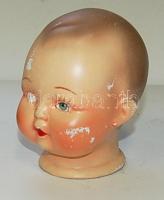 Régi kerámia babafej, néhány helyen kopott 12cm/old ceramic doll head
