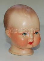 Régi kerámia babafej, néhány helyen kopott 10cm/old ceramic doll head