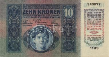 1915. 10K felülnyomás nélkül T:I-