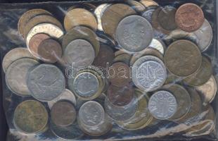 105db nyugat-,észak-és dél-európai,valamint néhány tengerentúli érme, összesen 18 országból (0,5kg) T:1,2,3