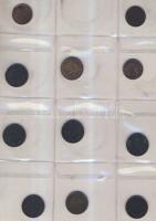 heller,fillér tétel 1893-1920 között berakóban összesen 49db. T:2,3,4