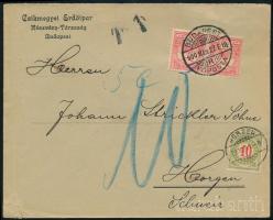 1900 Levél Budapestről Svájcba, portózva