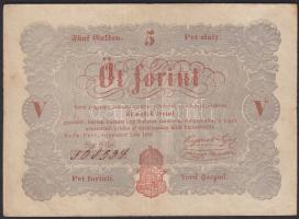 1848. 5Ft "Kossuth bankó" piros T:III+