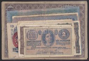 1902-1923. 11db klf Korona bankjegy T:vegyes