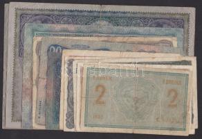 1902-1923. 11db klf Korona bankjegy T:vegyes
