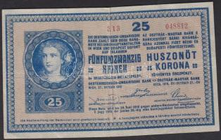 1918. 25K "3113" sorozatszám, hullámos T:III