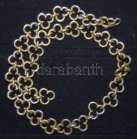 aranyozott ezüst lánc treff formájú láncszemekből 75g