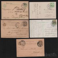 1901-1915 5 db levelezőlap klf UNGVÁR bélyegzésekkel