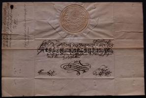 1777 Helytartótanácsi hivatalos levél Erdődy József kancellár és gr. Brunswick József országbíró saját kezü aláírásaival / Ex offo letter of the Governing council with autograph singature of Josephus Erdődy chancelor and Josephus Brunswick main judge