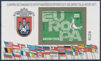 1977 Európai Biztonsági és Együttműködési Értekezlet - Belgrad vágott blokk (apró gumihibák / tiny gum disturbances)