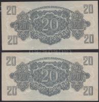 1944. 20P (4x) 2-2 egymásutáni sorszámmal T:I-/II+