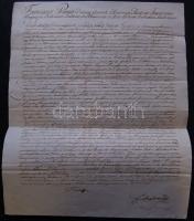1811 A királyi kancellária hivatalos levele Ferenc-császár, Erdődy József kancellár és Petkovics Laj...