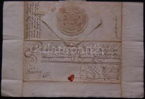 1741 Hivatalos levél Mária Terézia császárnő, Gróf Batthyány Lajos és Végh Péter későbbi személynök, Baranyai főispán, országbíró eredeti aláírásával / Diploma with autograph signature of Empress Maria Teresia and Count Lajos Batthyány and the later main judge Vegh