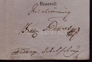 1809 Helytartótanácsi hivatalos levél Ürmény Bernát a Hétszemélyes tábla elnöke, Darvas Ferenc író, ...